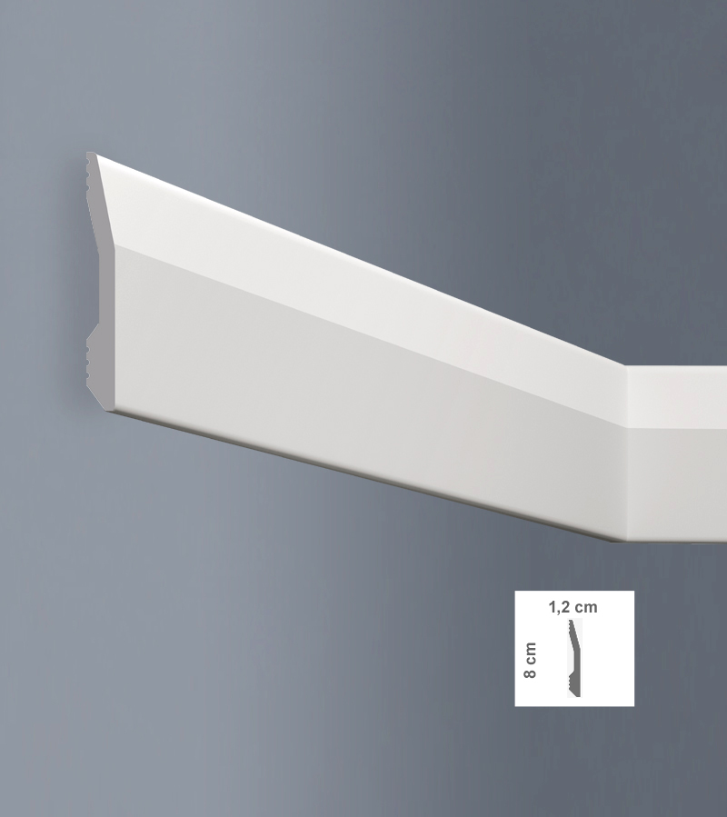 Skirting Board Nf80 In Hxps Extruded Polymer 1 20x8 00x200 00